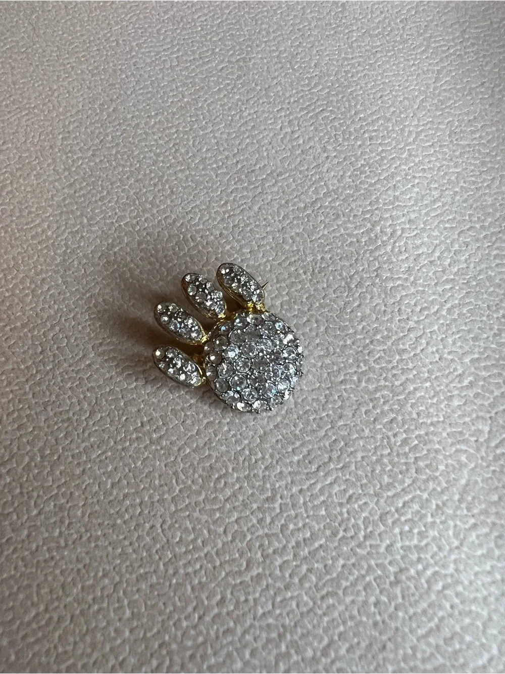 Paw Pin Brooch Genuine Austrian Crystal- Vintage New Old Stock